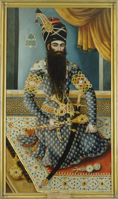 Portrait of the Shah of Persia, Fat’h Ali Shah Qajar, 1798-1799