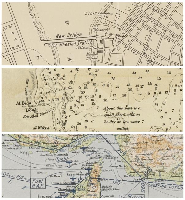 Examples on the QDL of a plan, hydrographic chart, and air chart