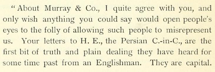 رسالة من هنري بارتل فرير إلى جاكوب، ٦ يونيو ١٨٥٧. مقتبسة في كتاب شاند &quot;الفريق أول جون جاكوب&quot;، ص. ٢٧٤، ملكية عامة