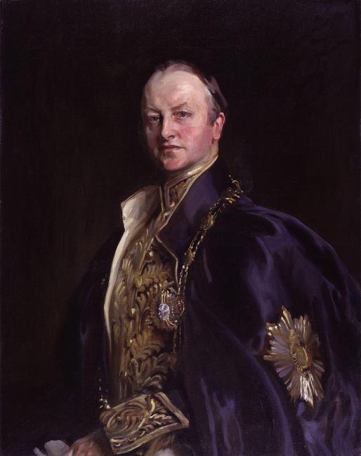 Portrait of George Nathaniel Curzon, Marquess Curzon of Kedleston, by John Cooke, 1914-1932. Public Domain