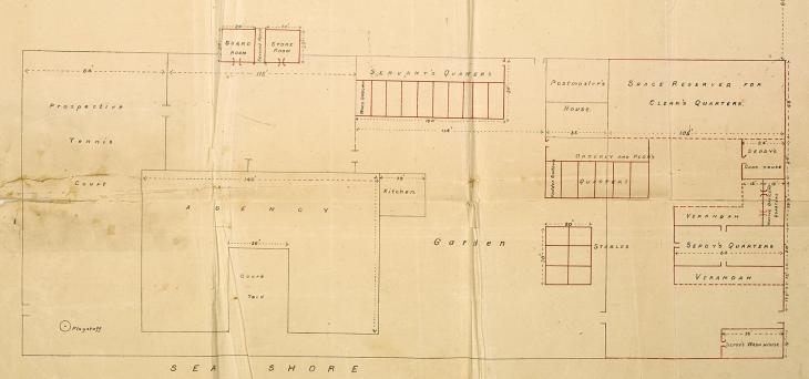 Architectural plans for the Agency building, c.1905. IOR/R/15/2/52, f 96.