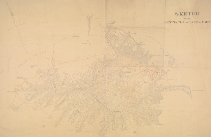 ‘Sketch of the Peninsula or Cape of Aden’, 1846. IOR/X/3251