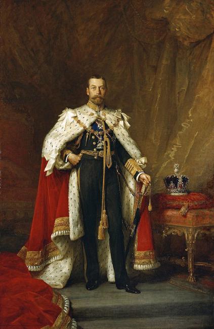 Coronation portrait of George V, oil on canvas by Luke Fildes (1843–1927). Royal Collection RCIN 402023