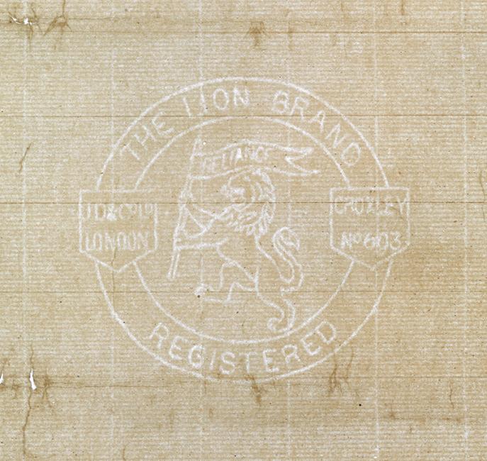 The Lion Brand watermark of John Dickinson &amp; Co Ltd. Mss Eur F111/361, ff 2-5, f. 4r
