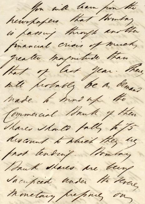 Extract of a letter from Patrick Ryan to Lewis Pelly, 17 May 1866. Mss Eur F126/47, ff 30-33