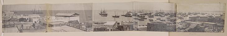 A view of Zanzibar harbour, captured by Sir John Kirk, British Consul General in Zanzibar, 1875. Photo 355/1(120)