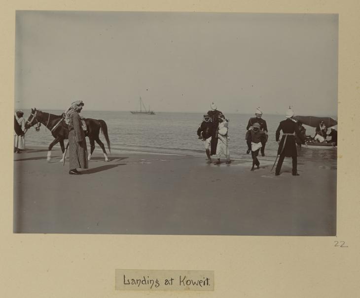 Detail from ‘Landing at Koweit’. Photo 49/1/22