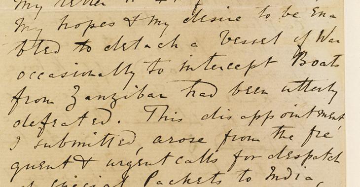 Extract of a letter sent by Captain Felix Jones, Resident in the Persian Gulf, 25 April 1857. IOR/R/15/1/168, f. 34