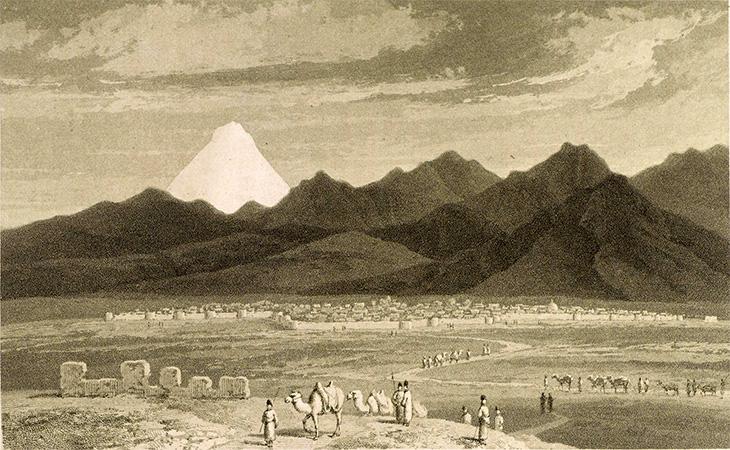 View of Tehran, c.1808. Source: Sir Harford Jones, A Journey though Persia, Armenia, and Asia Minor … (1812), p.185